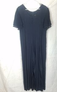Vintage jacque and kok together blue wide leg cropped  jumpsuit